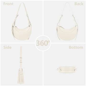 Saddle Bag for Women Shoulder Bag Crescent Purse Trendy Crossbody Bag Hobo Handbag