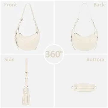 Saddle Bag for Women Shoulder Bag Crescent Purse Trendy Crossbody Bag Hobo Handbag