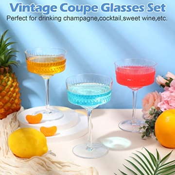 Roshtia Vintage Martini Glasses Set of 8 for Every Occasion