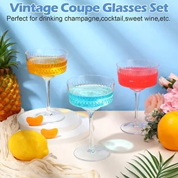 Roshtia Vintage Martini Glasses Set of 8 for Every Occasion