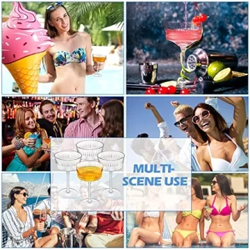 Roshtia Vintage Martini Glasses Set of 8 for Every Occasion