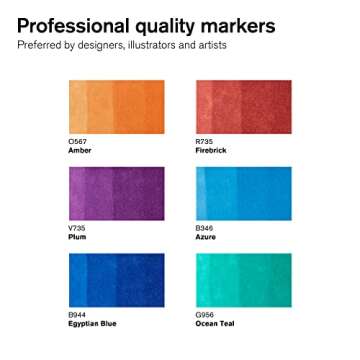 Winsor & Newton ProMarker Brush Set, 6 Count, Rich Tones