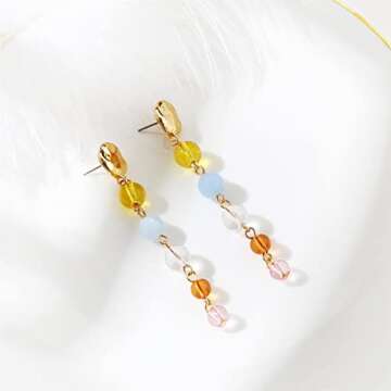 Shop Colorful Crystal Beads Earrings for Trendy Summer Style