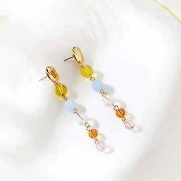 Shop Colorful Crystal Beads Earrings for Trendy Summer Style