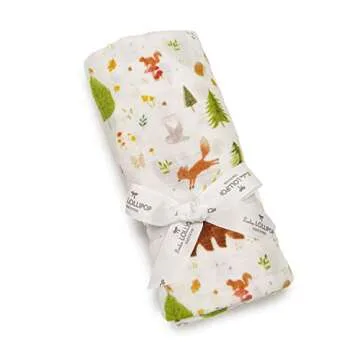 Loulou Lollipop Soft Baby Swaddle Blanket Muslin Wrap Receiving Blanket for Newborn to Toddler Girl and Boy, Large 47” by 47” - Forest Friends…