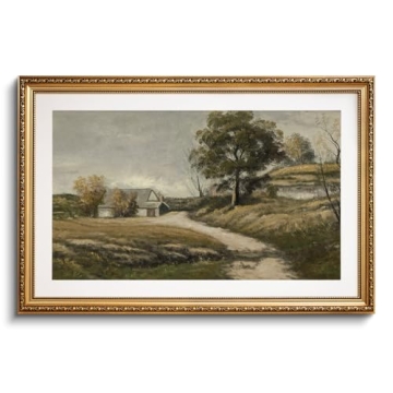 InSimSea Large Framed Canvas Wall Art - 24x36 Inch Premium Gold Wall Decor for Timeless Elegance