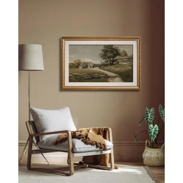 InSimSea Gold Framed Canvas Wall Art - 24x36 Vintage Decor