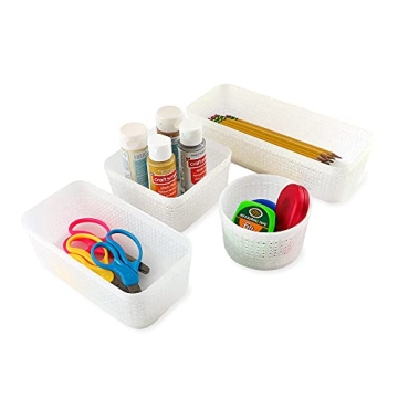 10-Piece Glitter Plastic Organizer Set for Home Storage