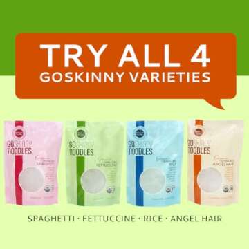 GoSkinny Fettuccine - Low Carb, Vegan & Gluten Free Pasta