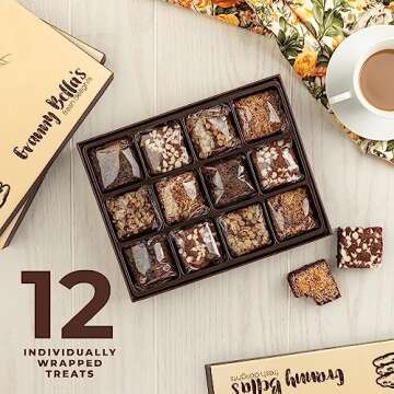 Valentines Day Brownies Gift Basket, Chocolate Cake Gifts for Him, Assorted Cookie Chocolates Food B...