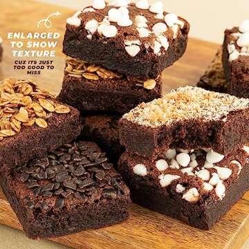 Valentines Day Brownies Gift Basket, Chocolate Cake Gifts for Him, Assorted Cookie Chocolates Food Baskets for Her, Valentinne Friends Brownie Cookies Delivery