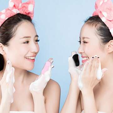 Tatuo 8 Pcs Face Scrubber Soft Silicone Face Scrubber Face Exfoliator Silicone Facial Cleansing Brus...