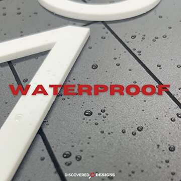 Discovered Designs – 20” Custom Address Number Sign - Black or White – Vertical or Horizontal – Made in USA (Black 20 inch Vertical) - House Numbers for Outside Modern