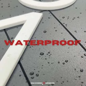 Discovered Designs – 20” Custom Address Number Sign - Black or White – Vertical or Horizontal – Made in USA (Black 20 inch Vertical) - House Numbers for Outside Modern