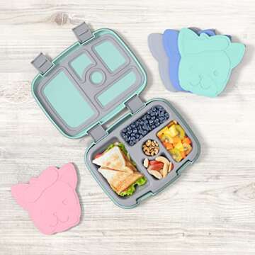 Bentgo Buddies Reusable Ice Packs - Slim Ice Packs for Lunch Boxes, Lunch Bags, and Coolers - Multic...