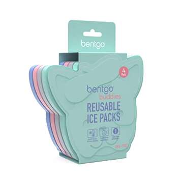 Bentgo Buddies 4-Pack Ice Packs for Lunch Boxes