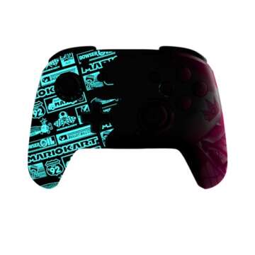 PDP REMATCH GLOW Enhanced Wireless Licensed Nintendo Switch Pro Controller, Rechargeable 40 hour bat...