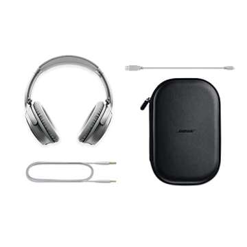 Bose QuietComfort 35 (Series II) Wireless Headphones, Noise Cancelling - Silver (Renewed)