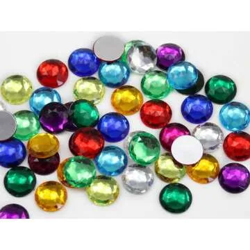 Allstarco 15mm Acrylic Rhinestones for Jewelry & Crafts