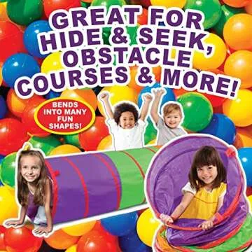 Colorful Kids Play Tunnel for Indoor Outdoor Fun