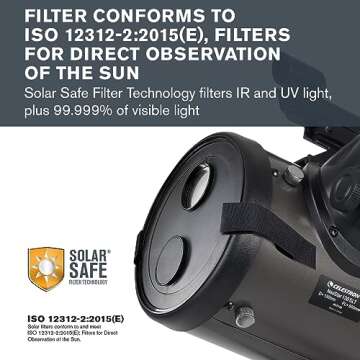 Celestron EclipSmart Safe Solar Eclipse Telescope Filter – Observe Safely and Clearly