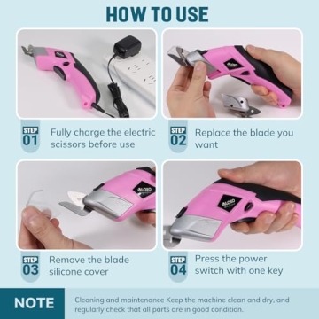 VLOXO Cordless Electric Scissors Powerful Shears for Crafts