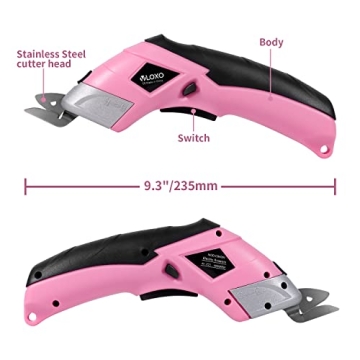 VLOXO Cordless Electric Scissors Powerful Shears for Crafts