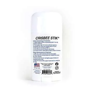 Crisbee Stik® Cast Iron and Carbon Steel Seasoning - Family Made in USA - The Cast Iron Seasoning O...