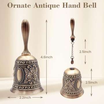 DomeStar Hand Bell Call Bell Brass Wedding Bells Christmas Bells