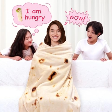 Mermaker Burritos Tortilla Throw Blanket 2.0 for All Ages