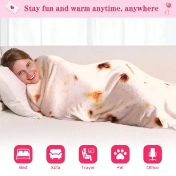 Mermaker Burritos Tortilla Throw Blanket 2.0 for All Ages