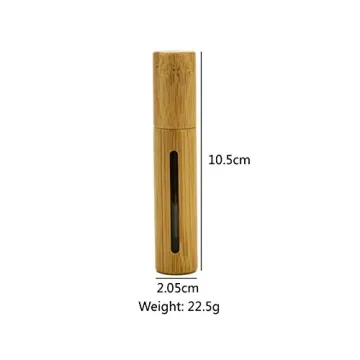 10ml Roll on Clear Glass Bottles with Bamboo Shell