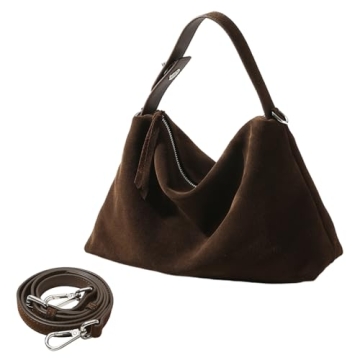 Stylish Genuine Leather Suede Hobo Bags for Women - Spacious & Versatile
