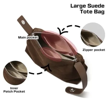 Stylish Genuine Leather Suede Hobo Bags for Women