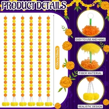 Marigold Garlands - Perfect for Weddings and Parties