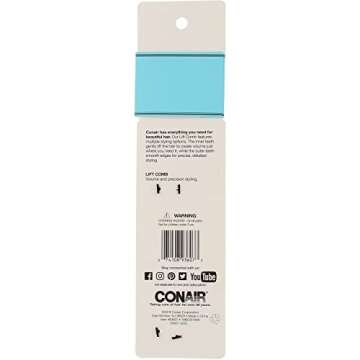 Durable Conair Lift & Tease Comb for Stylish Volume