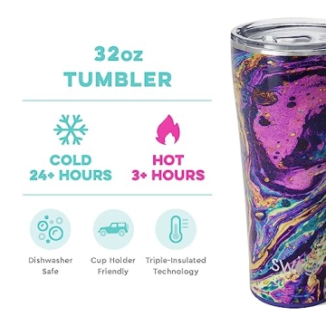 Swig Life 32oz Insulated Tumbler Travel Mug Stainless