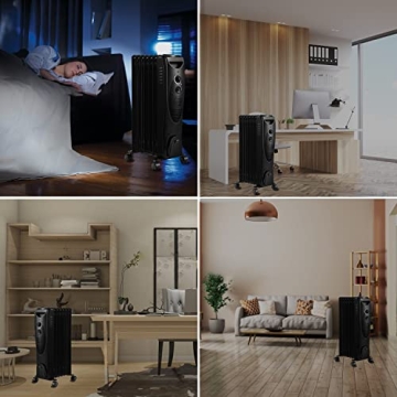 R.W.FLAME Oil Filled Radiator Heater with Safety Features