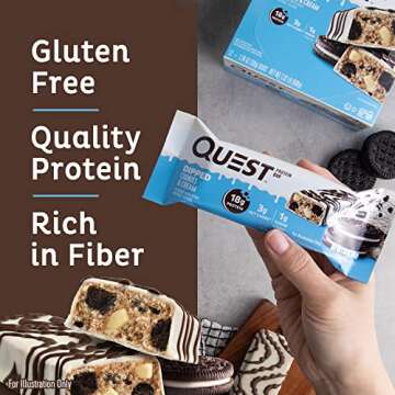 Quest Cookies & Cream Protein Bars - High Protein, Low Carb