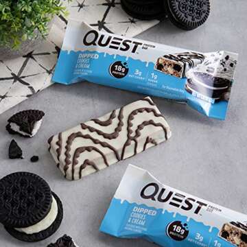 Quest Cookies & Cream Protein Bars - High Protein, Low Carb