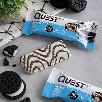 Quest Cookies & Cream Protein Bars - High Protein, Low Carb