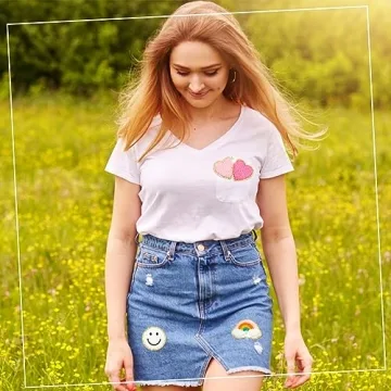 28 Pcs Colorful Chenille Iron On Patches for Clothing