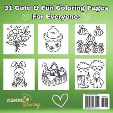 Spring Into Coloring: A Bold & Easy Coloring Book For Everyone, Cute & Fun Spring Coloring pages With Flowers, Animals, Easter eggs, Desserts & etc.