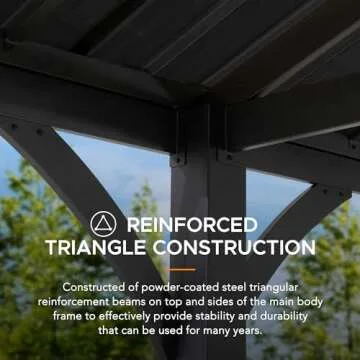 Sunjoy Carport 14ft x 20ft Outdoor Gazebo with Steel Roof