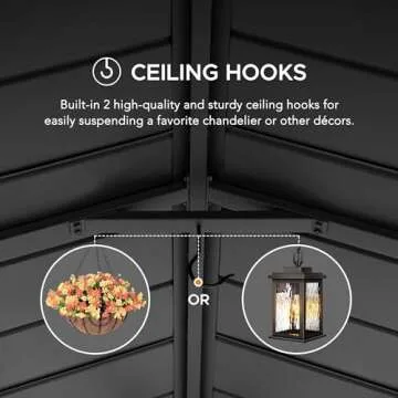 Sunjoy Carport 14ft x 20ft Outdoor Gazebo with Steel Roof