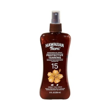 Hawaiian Tropic Tanning Oil Spray - SPF 15 Sunscreen, 8oz
