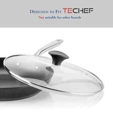 TECHEF 12-Inch Tempered Glass Lid for Cookware