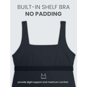 CRZ YOGA Women Butterluxe Sleeveless Tank Maternity Dress Split Ruched Pregnancy Square Neck Bodycon Casual Baby Shower True Navy Small