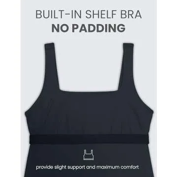 CRZ YOGA Women Butterluxe Sleeveless Tank Maternity Dress Split Ruched Pregnancy Square Neck Bodycon Casual Baby Shower True Navy Small