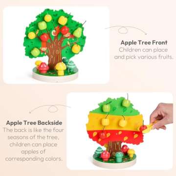 Woodtoe Apple Picking Toy - Montessori Educational Toy